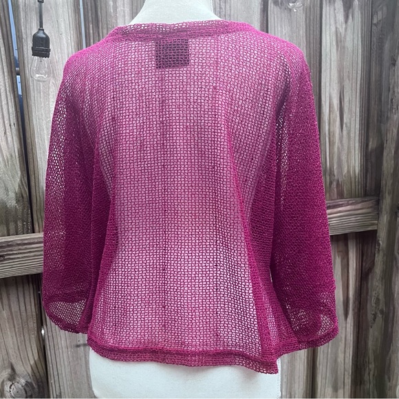 Noelle See Thru Cropped Blouse; OSFM - Picture 7 of 10